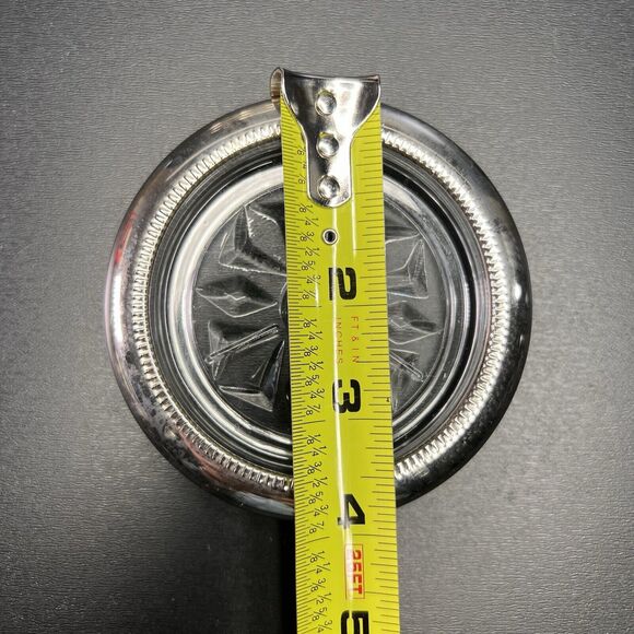 Vintage Silver Plate Trim Glass Coasters Set Of 4 Made In Italy - Picture 7 of 8